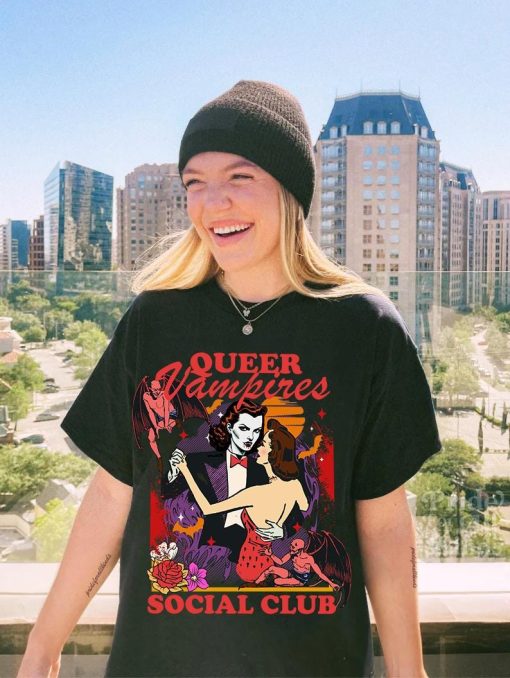 Queer vampires | gay vampire | gay halloween shirt | lesbian vampire