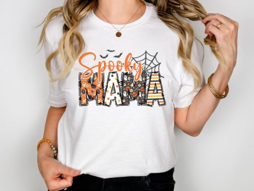 Spooky Mama Shirt, Retro Halloween Shirt For Mother