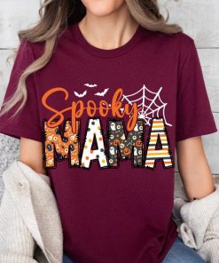 Spooky Mama Shirt, Retro Halloween Shirt For Mother