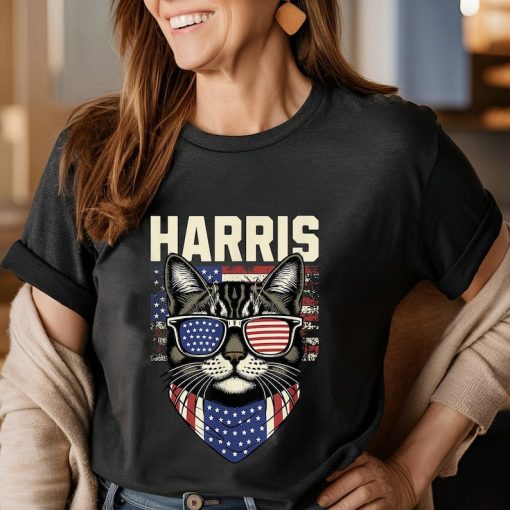 Harris Patriotic Cat Tee, Childless Cat Lady T-Shirt, Voting Shirt