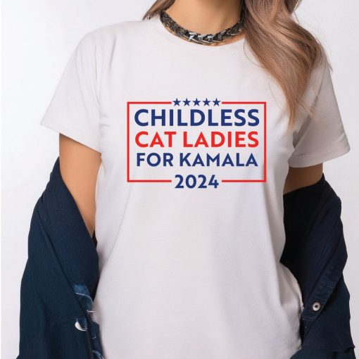 Childless Cat Ladies for Kamala T-Shirt, Kamala Harris Cat Lady Shirt