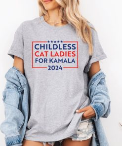 Childless Cat Ladies for Kamala T-Shirt, Kamala Harris Cat Lady Shirt