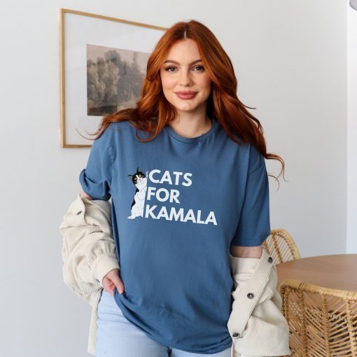 Cats for Kamala Progressive 2024 Election Shirt; Pro Harris 2024