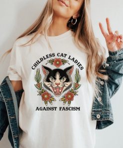 Childless Cat Ladies Against Fascism Shirt, Kamala Harris Shirt