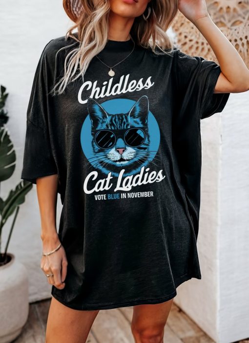 Childless Cat Lady Kamala Harris Shirt, Election 2024, Political Shirt