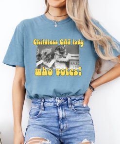 Childless CAT LADY Comfort Colors Shirt, Harris 2024 Shirt