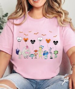 Disney Halloween Inside Out 2 Ghost Balloon Mummy Characters Shirt