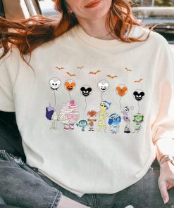 Disney Halloween Inside Out 2 Ghost Balloon Mummy Characters Shirt