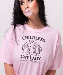 Childless Cat Lady shirt, Feminist Shirt, Vote 2024, Cat Lady Tee