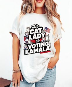 Cat Lady Voting for Kamala Harris shirt, Kameowla Brat Shirts