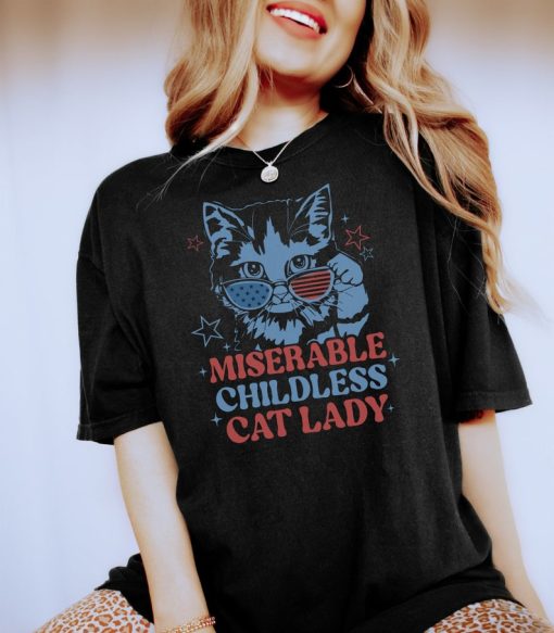 Childless Cat Lady, Cat Lady Shirts, Feminist Shirt, Vote 2024