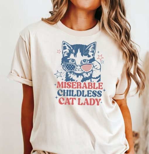 Childless Cat Lady, Cat Lady Shirts, Feminist Shirt, Vote 2024