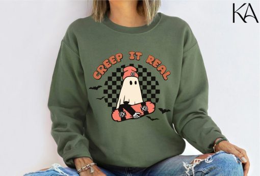 Creep It Real Sweatshirt, Retro Halloween Shirt, Halloween Gift