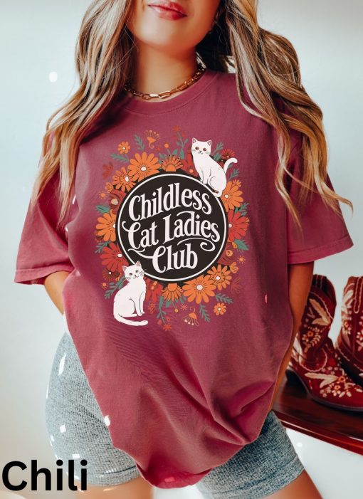 Childless Cat Ladies Club Shirt, Funny Cat Lady Shirt, Feminist Shirt