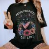 Proud Childless Cat Lady Shirt, Funny Cat Lady Shirt, Black Cat