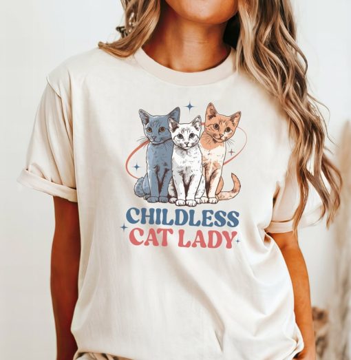 Childless Cat Lady Shirt, Kamala Harris 2024 Shirt, Cat Lady Shirt