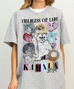 Childless Cat Lady For Kamala Era Tour shirt