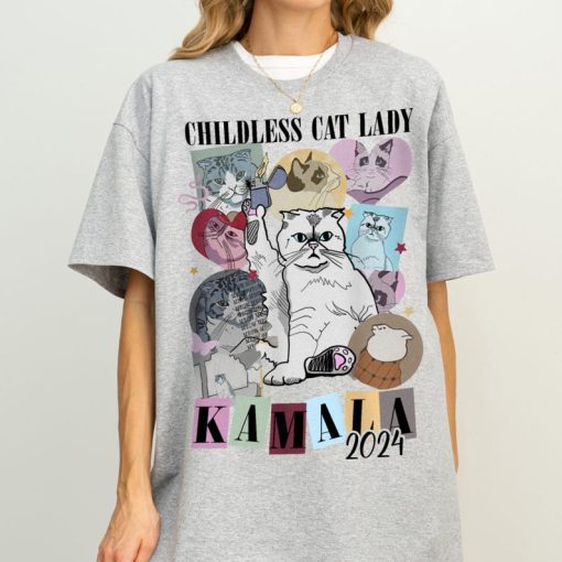 Childless Cat Lady For Kamala Era Tour shirt