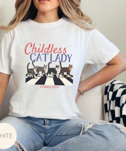 Comfort Colors® Childless Cat Lady Tee, Vote Kamala 2024, I'm With Her