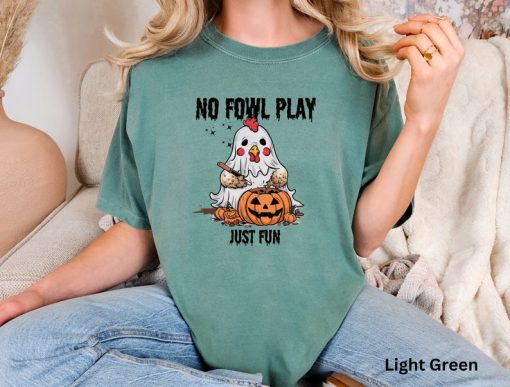 Halloween Shirt Chicken Shirt Ghost Shirt Trick or Treat Halloween