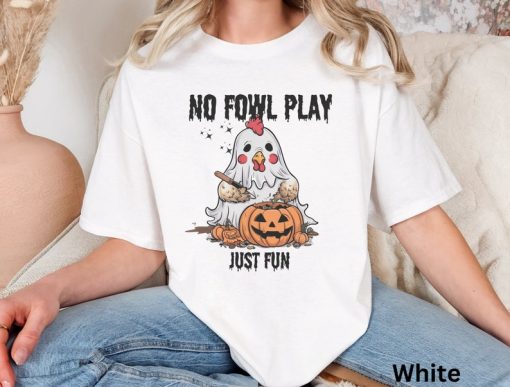 Halloween Shirt Chicken Shirt Ghost Shirt Trick or Treat Halloween