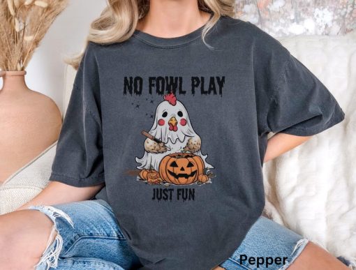 Halloween Shirt Chicken Shirt Ghost Shirt Trick or Treat Halloween