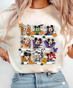 Mickey Mouse Photo Group Halloween Shirt, Disney Spooky Season Tshirt