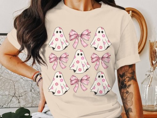 Halloween Shirt, Ghost Coquette Halloween Shirt