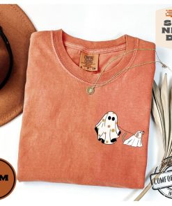 Halloween Ghost Comfort Colors®, Сute Ghost Dog Shirt