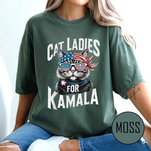 Cat Ladies For Kamala T-Shirt | Kamala Harris 2024 President Shirt