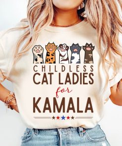 Childless Cat Ladies For Kamala Shirt, Kameowla Brat Shirts