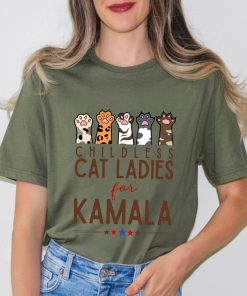 Childless Cat Ladies For Kamala Shirt, Kameowla Brat Shirts