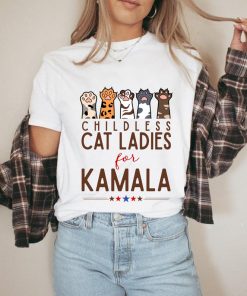 Childless Cat Ladies For Kamala Shirt, Kameowla Brat Shirts