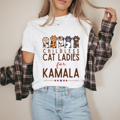 Childless Cat Ladies For Kamala Shirt, Kameowla Brat Shirts