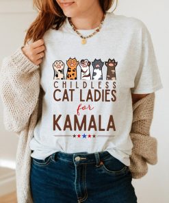 Childless Cat Ladies For Kamala Shirt, Kameowla Brat Shirts