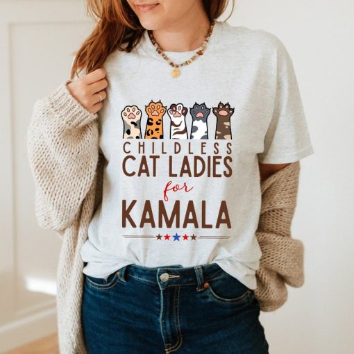 Childless Cat Ladies For Kamala Shirt, Kameowla Brat Shirts