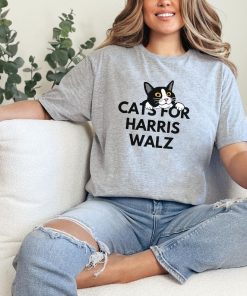 Cats for Harris Walz Progressive 2024 Election Shirt; Pro Harris 2024