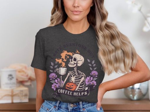 Skeleton Funny Cute Retro Halloween T-Shirt, Halloween Tee