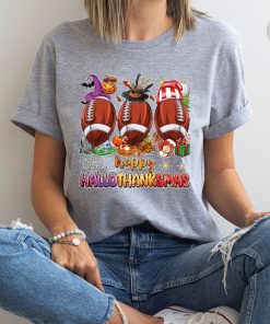 Happy Hallothanksmas Football Shirt, Football Halloween Shirt