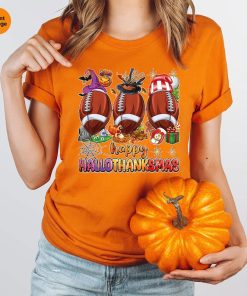 Happy Hallothanksmas Football Shirt, Football Halloween Shirt