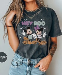 Colors Comfort Hey Boo Mickey And Minnie Shirt