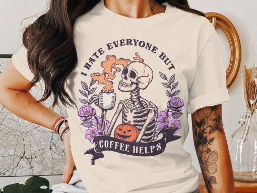 Skeleton Funny Cute Retro Halloween T-Shirt, Halloween Tee