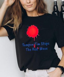 Harris Walz 2024 Shirt, Tampon Tim stops the red wave T-Shirt