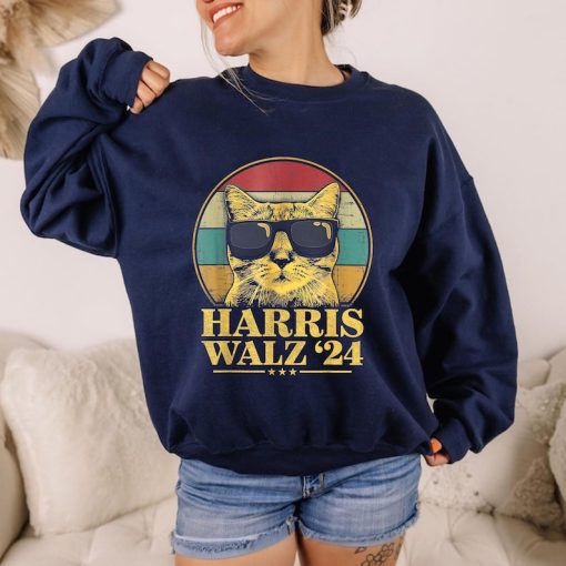 Harris Walz Shirt, Election Cat Lady Kamala Harris Tim Waltz Shirt