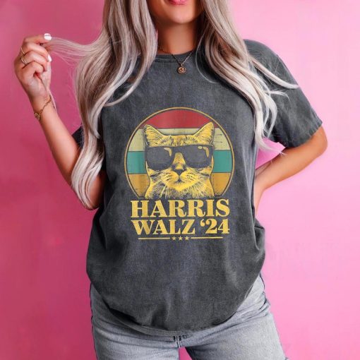 Harris Walz Shirt, Election Cat Lady Kamala Harris Tim Waltz Shirt