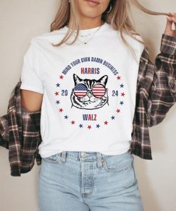 Mind Your Own Damn Business Shirt, Harris Walz 2024 Cat Ladies Shirt