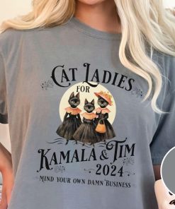 Halloween Cat Lady Shirt, Funny Kamala Harris 2024 Shirt