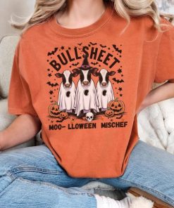 Halloween Cow Lover Shirt Halloween T Shirt Cute Halloween Shirt Retro