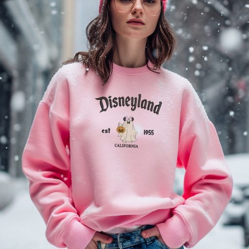 Embroidered Fall Disneyland Ghost Minnie Sweatshirt