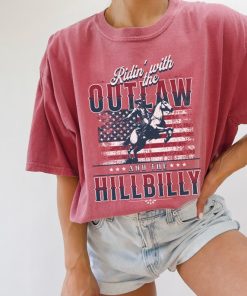 Ridin With The Outlaw And The Hillbilly Trump Shirt 2024 Election